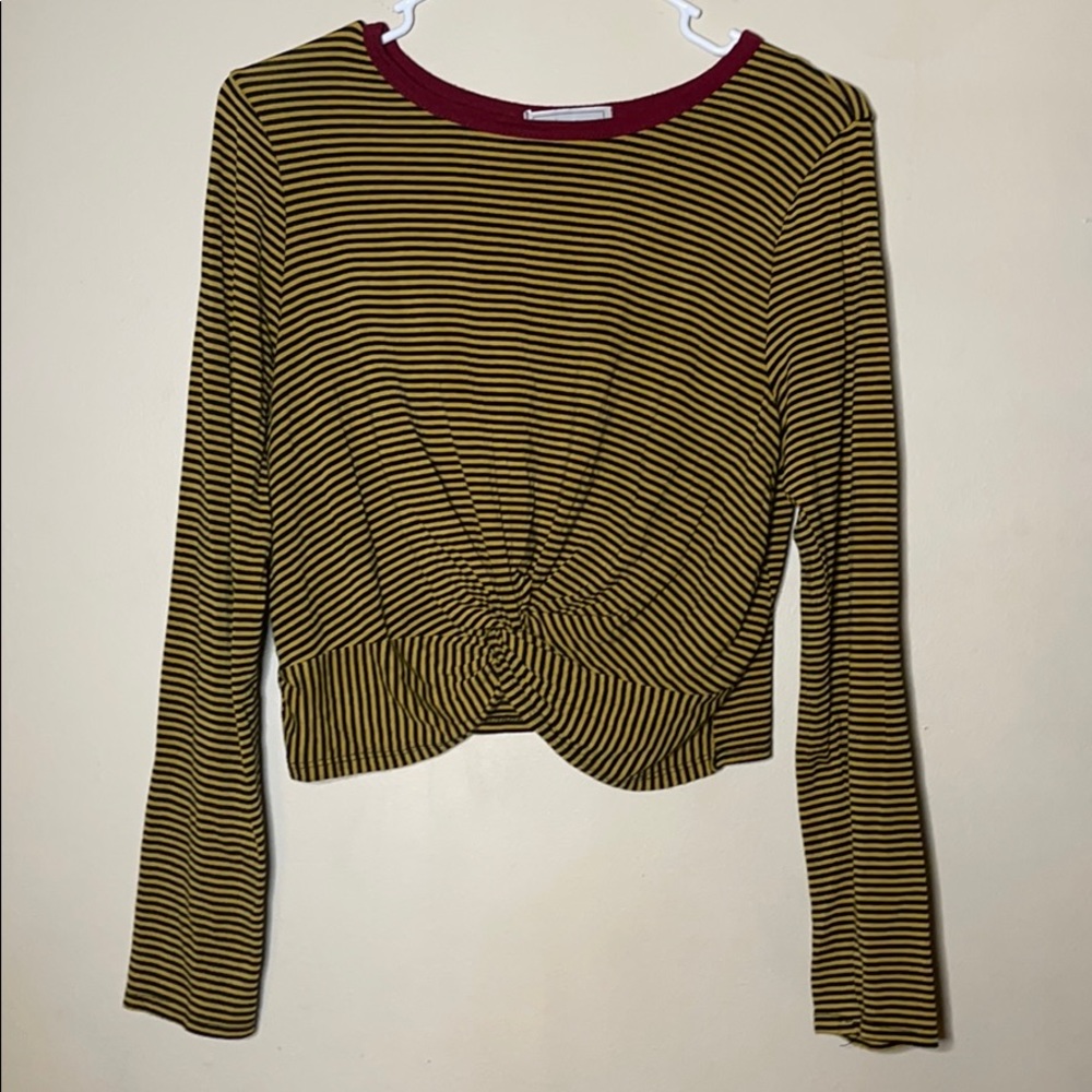 Cropped stripped top